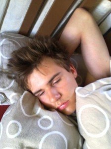 sleeping teenager